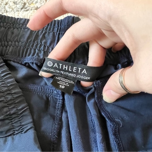 ATHLETA Brooklyn Textured Joggers Blue‎ Camo Size 10 - Picture 8 of 10